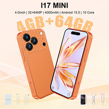 跨境热销款迷你i17Mini智能手机4+64G全网通双卡双待安卓mini手机