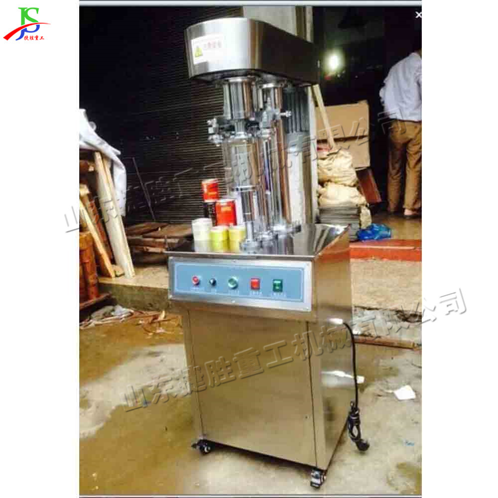 Máquina de sellado de tanque de piso eléctrico Máquina de sellado de tapa fácil de tirar redonda pequeña Máquina de envasado de sellado de tanque de fábrica de alimentos