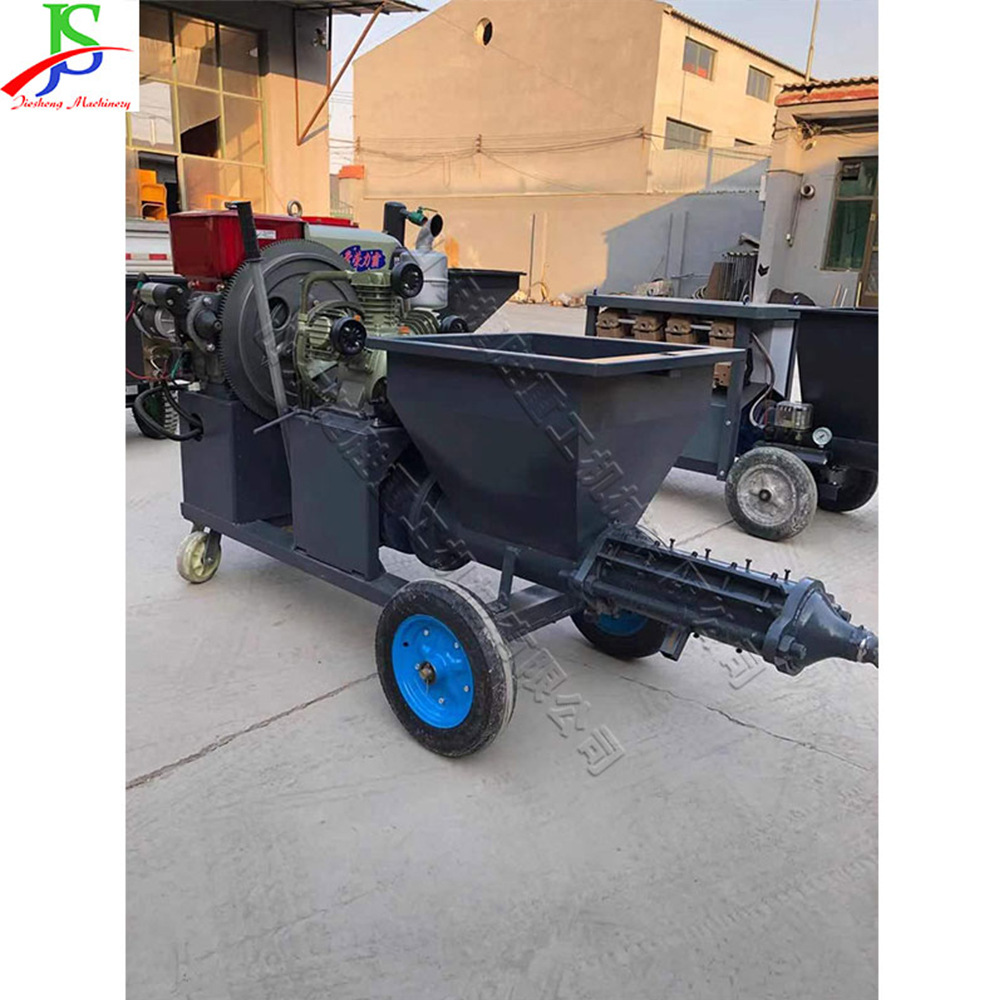 Máquina de pulverización de cemento para construcción de edificios pequeña rueda universal máquina de limpieza de pared de alta presión diesel máquina de pulverización de yeso de cal