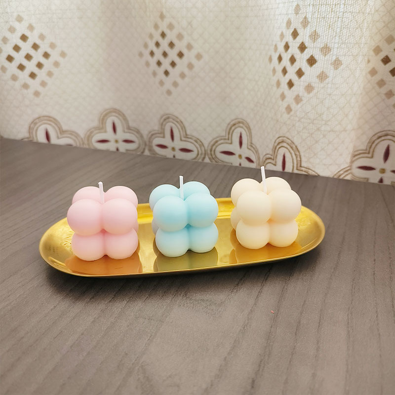 Fábrica en stock mini cubo aromaterapia vela regalo creativo decoración del hogar Accesorios de tiro pequeño cubo vela