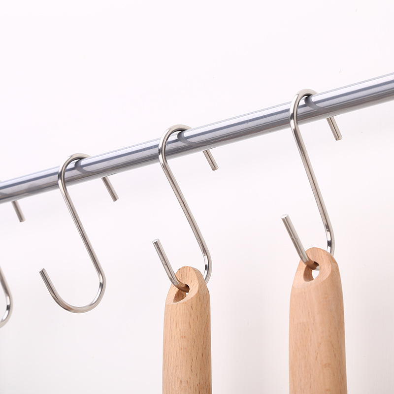 Fábrica de acero inoxidable tipo S gancho S gancho de almacenamiento de metal supermercado gancho de cocina