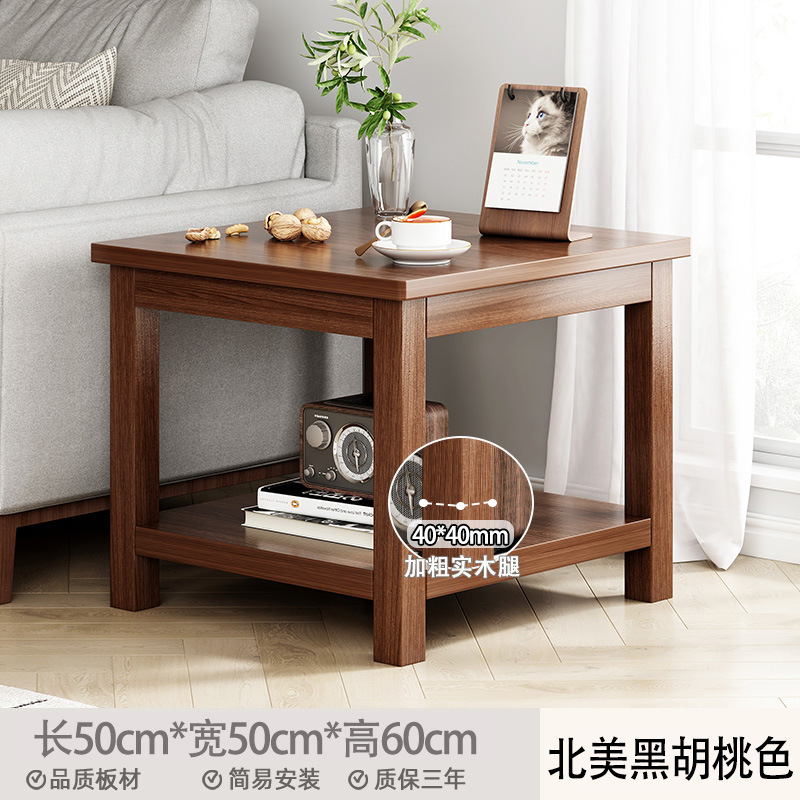 Mesa de té sala de estar minimalista sofá lado varios creativos caseros dormitorio cabecera estante balcón mesa de lado cuadrada