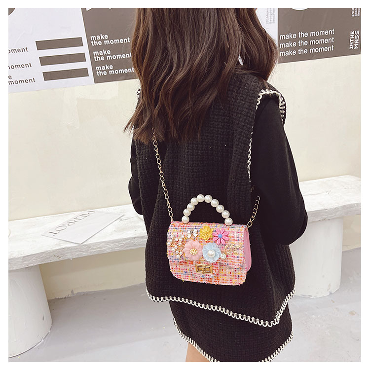 Children's One-shoulder Diagonal Bag Pearl Portable Coin Purse Bear Bow Cute Accessory Bag Wholesale display picture 9