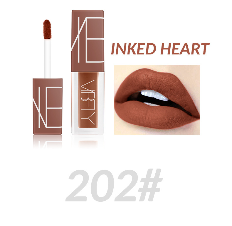 VIBELY's matte, waterproof, non-stick, non-fading lip gloss, nude five-color liquid lip gloss, a bestseller undefined