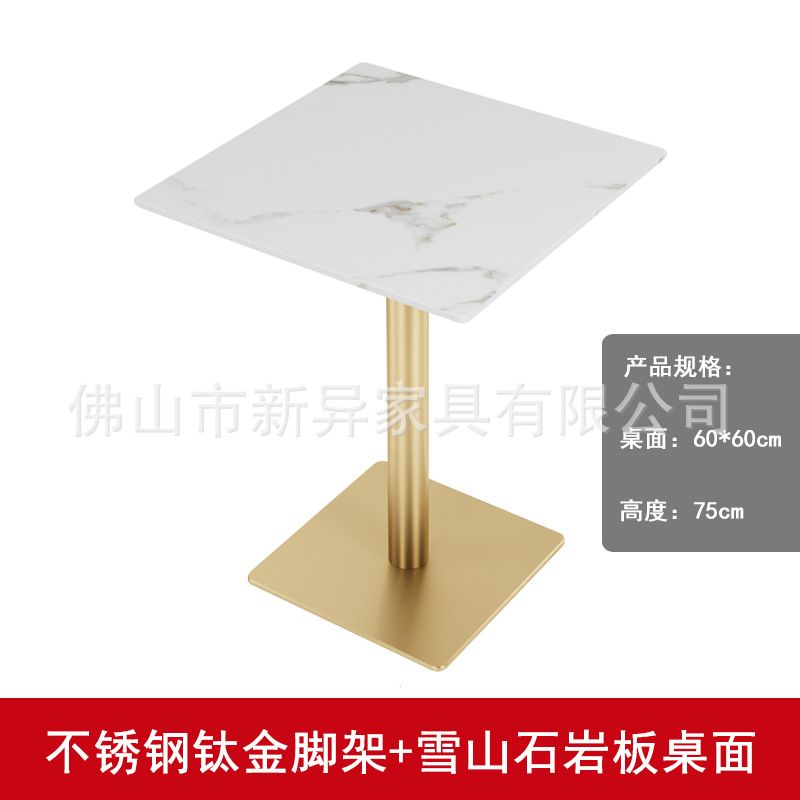 Mesa redonda de mármol para cafetería o restaurante, estilo moderno y elegante para negocio o showroom