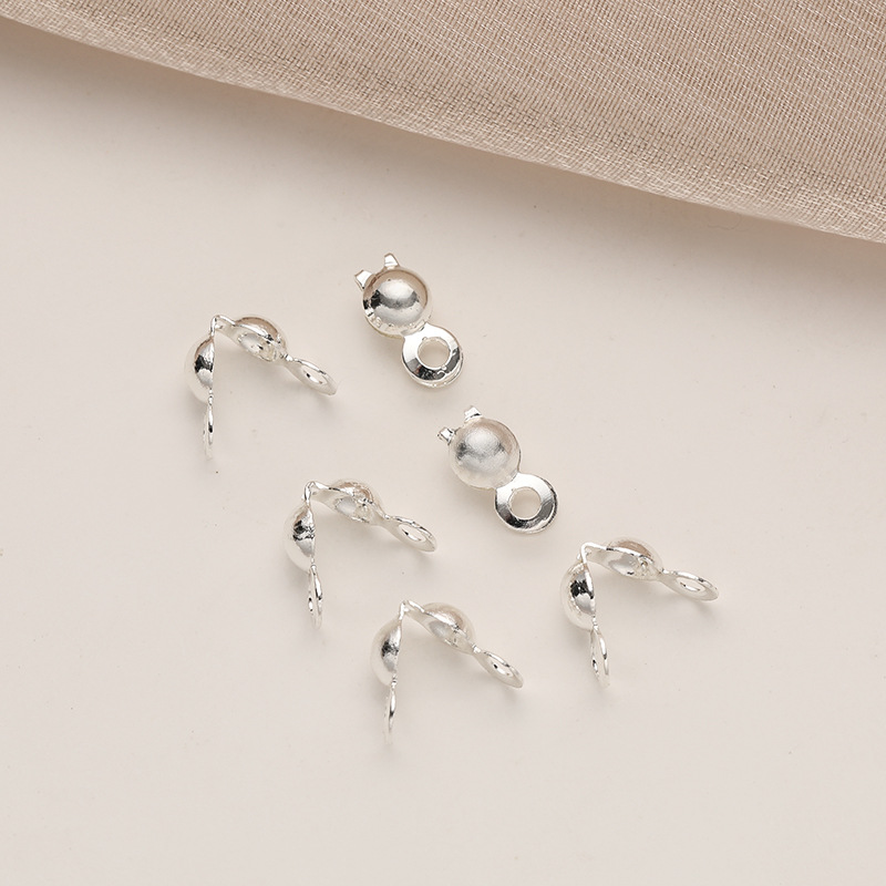 14K Gold-Plated Color-Preserving Covered Buckle Bean Buckle Double-Eared Double-Sided Buckle Ending Double Covered Buckle DIY Bracelet Necklace Bead Chain Accessories 3