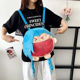 金克丝毛绒痛包英雄联盟双城之战周边二次元斜挎双肩背包动漫礼物