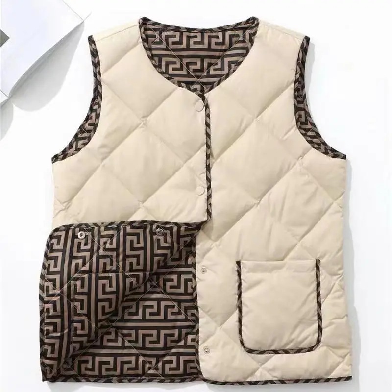 Winter short vest with down