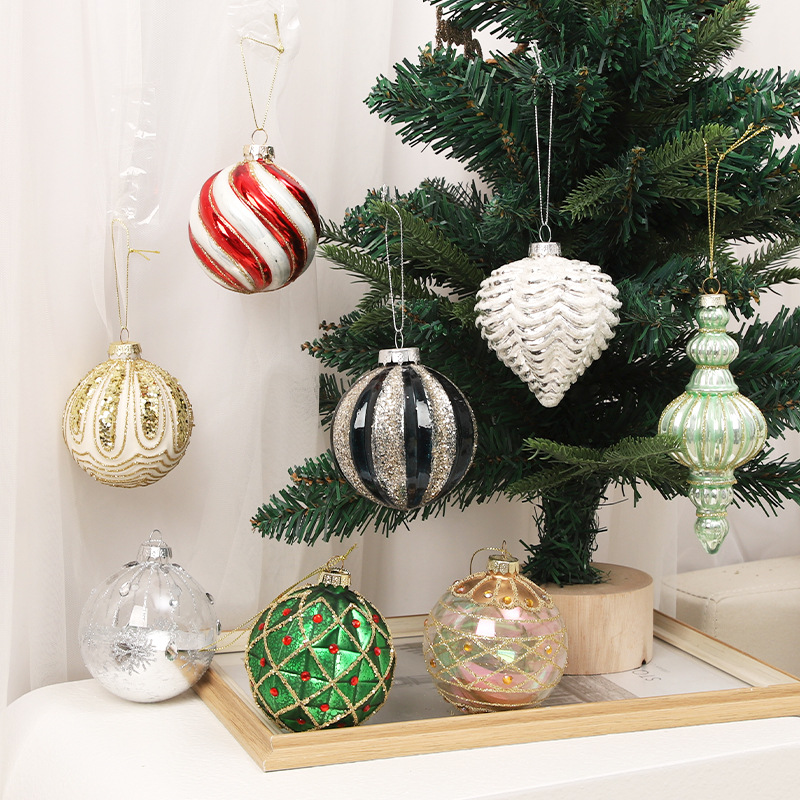Glass Christmas Ball, Special-Shaped Christmas Ball, Cross-Border Christmas Ball, Christmas Supplies, Holiday Shopping Mall Decorations