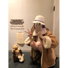 2825 #   NSS COLLECTION ブラウニー ハグベア リバーシブルファーワンピース ブラウンファーコート