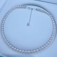 Zhuji пресноводный жемчуг 6mm круглое безъядерное жемчужное ожерелье диковинная цепочка цепочка ключицы s925 серебряная пряжка регулируемая модель