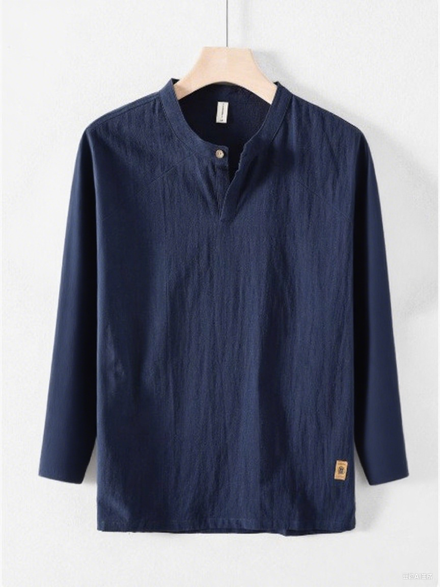 Navy blue long sleeve model