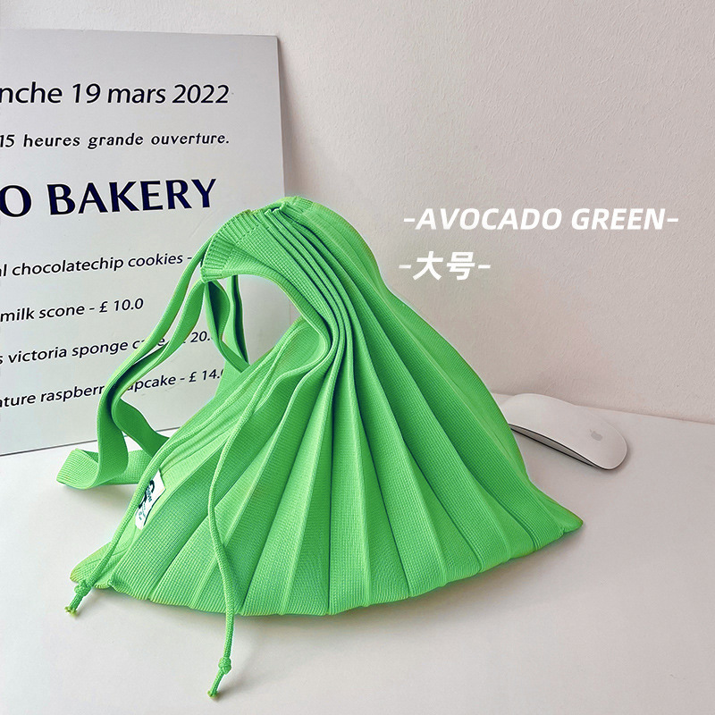 Corea del Sur Dongdaemun nicho bolso arco iris bolso plegable bolso de hombro de punto bolso de mano