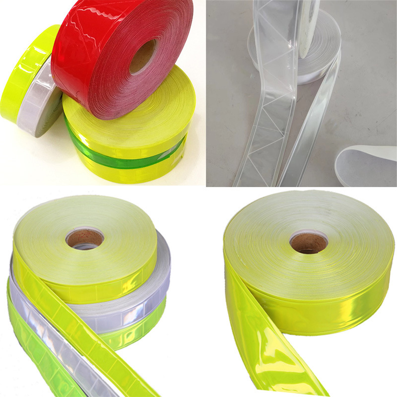 劳保环卫服用晶格反光条 缝纫PVC反光晶格材料服装警示反光带辅料