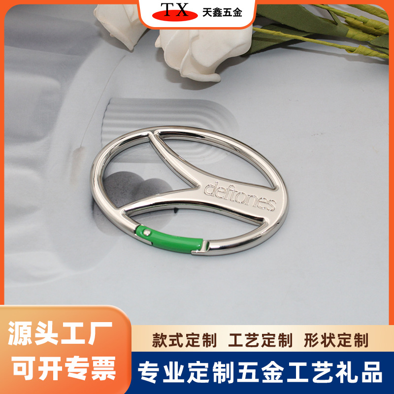 Factory Direct Sales Round Carabiner Single Hook for Outdoor Camping Multifunctional Outdoor Backpack Quick Hook Customizable Logo