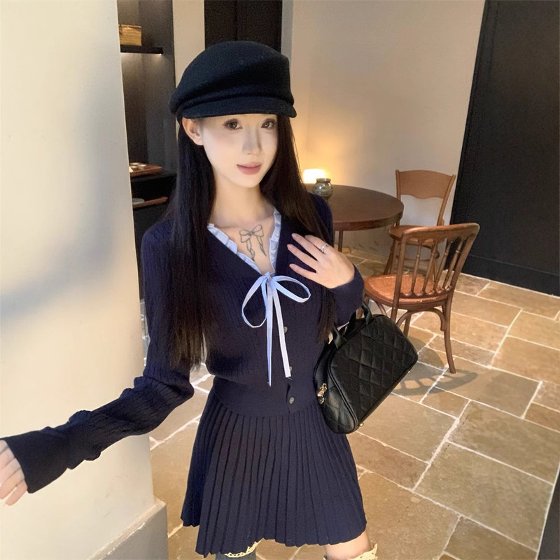 Academy-Style Sweater 2026 Spring New Style Ruffled Edge Patchwork Cardigan Slim Fit Unique Long-Sleeve Knitwear for Women Academy-Style Sweater 2026 Spring New Style Ruffled Edge Patchwork Cardigan Slim Fit Unique Long-Sleeve Knitwear for Women