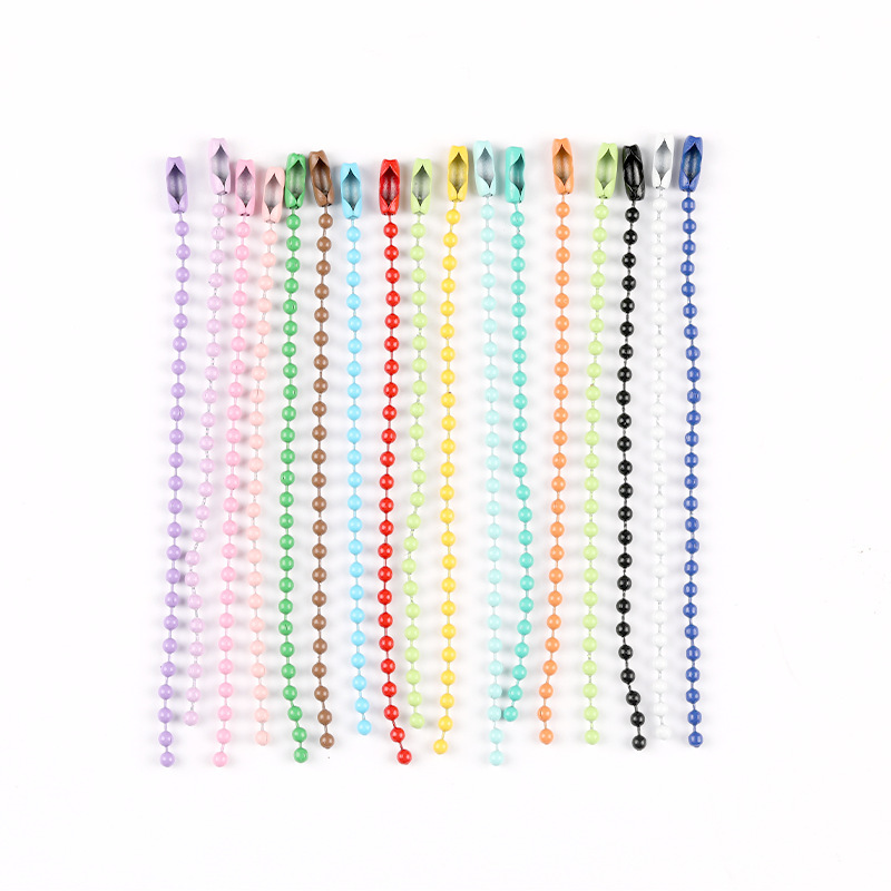 10cm Colorful Paint Bead Chain Handmade DIY Accessories Wave Bead Chain Key Chain Tail Chain Material Luggage Buckle Tag 10cm Colorful Paint Bead Chain Handmade DIY Accessories Wave Bead Chain Key Chain Tail Chain Material Luggage Buckle Tag