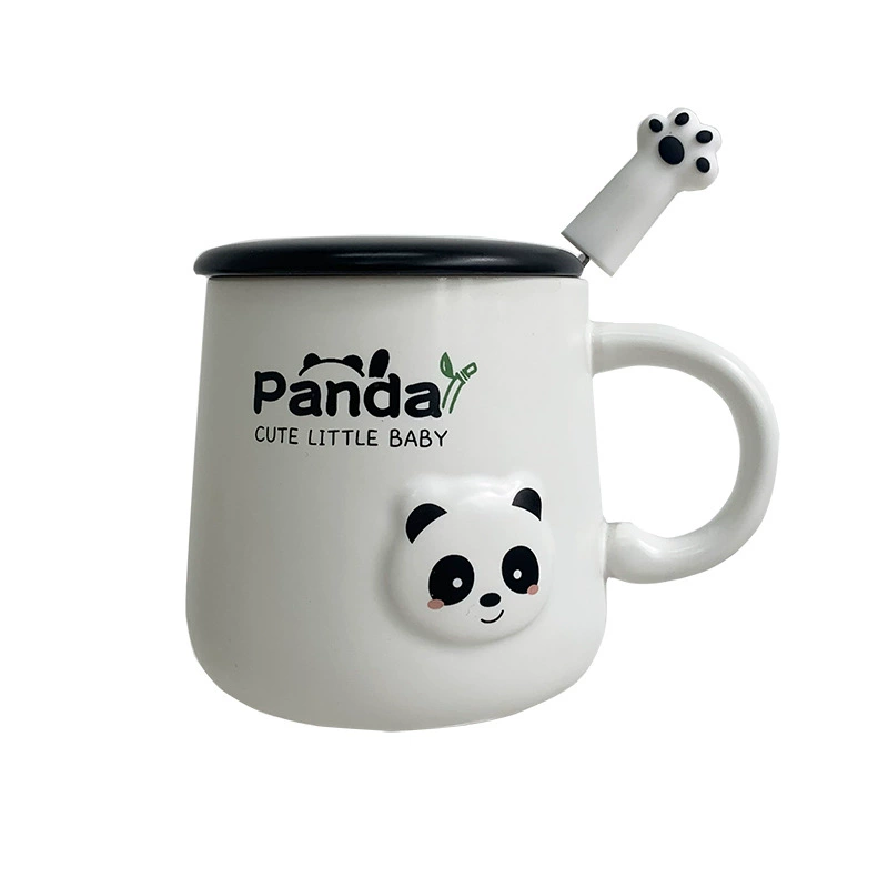 Кружка Panda Mark с крышкой высокого значения, классическая чашка для детей, чашка для воды, офисная чашка с кофе