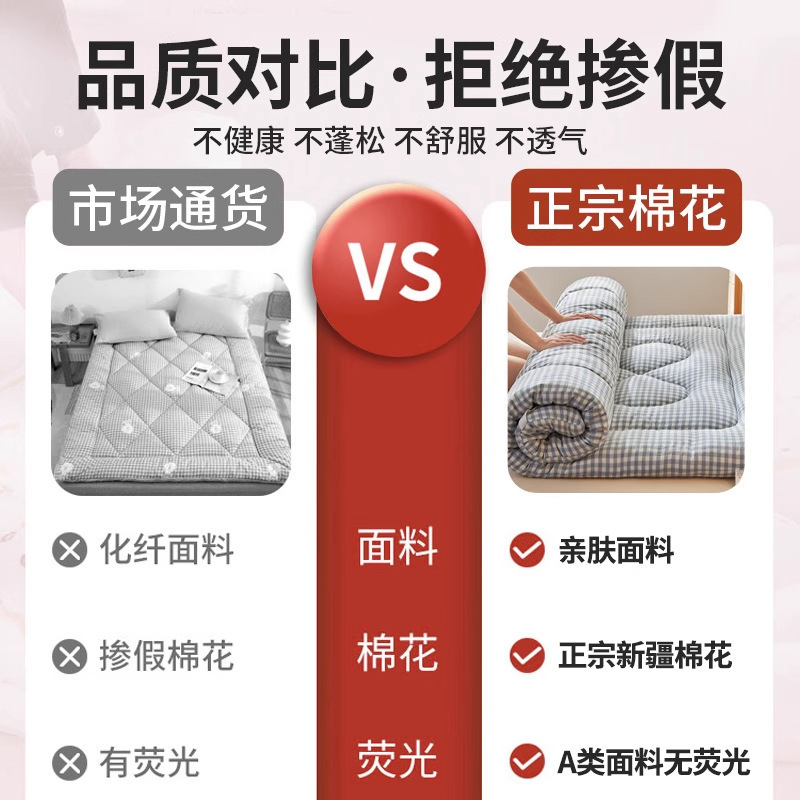 Colchón de algodón de Xinjiang dormitorio doméstico colchón dormitorio de estudiantes alquiler colchón especial colchón de tatami