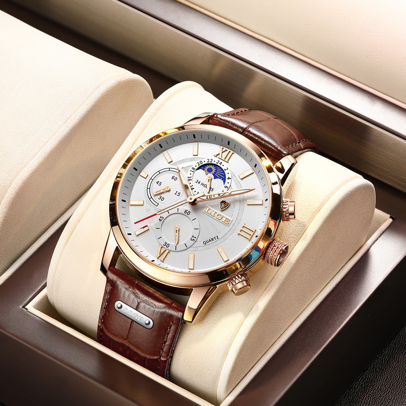 Quartz Watch Men's Advanced Sense Business Trend Casual Large Dial Multifunctional Luminous Waterproof Wristwatch Cross-border Wholesale