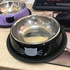 Pet food stainless steel dog bowl thickened cat, dog dog food bowl pet bowl stainless steel double bowl dog bowl wholesale