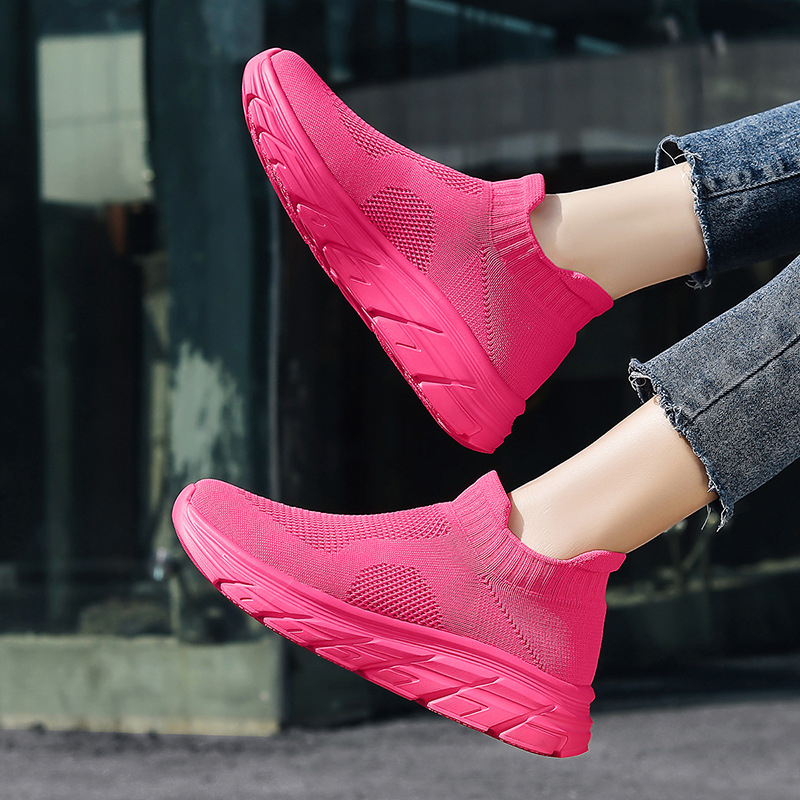 Leichte Sneakers für Paare mit atmungsaktivem Mesh-Obermaterial, rutschfesten Socken, dicken Sohlen – lässige Unisex-Sportschuhe_voghion.com