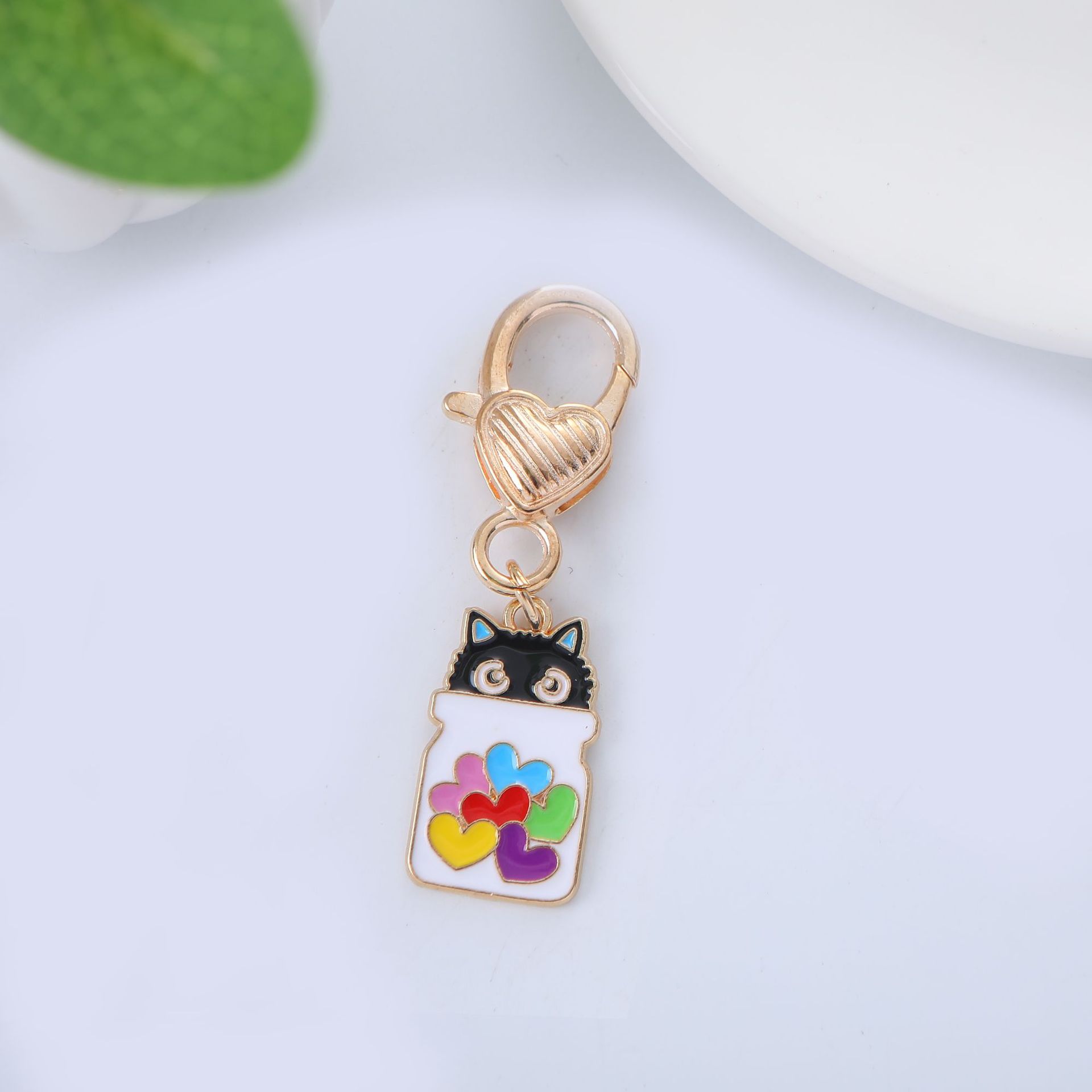 Bag, Cat, Shrimp, Dragon, Lobster Pattern Women's Gender Cute Style 1 Piece Bag Cat Shrimp Bag Pendant Keychain Metal Women's Cute Bag Pendant Keychain