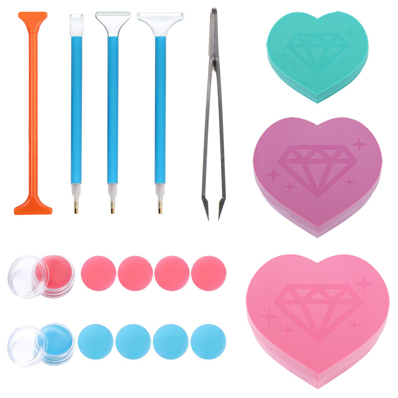 圆胶泥蓝色杆套装