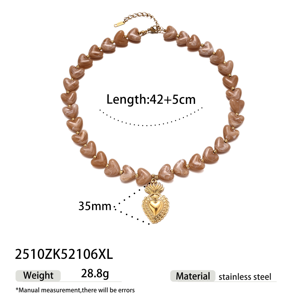 Collar de acero inoxidable de la UE y los Estados Unidos, colgante de lujo ligero, nicho universal, collar de cuentas de acrílico no se desvanece para mujeres image 6