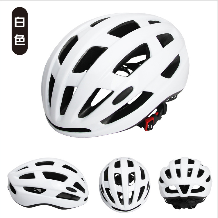 Casco de bicicleta con lámpara integral formado para hombre y mujer carretera de montaña ligera permeable casco de seguridad equipo de ciclismo