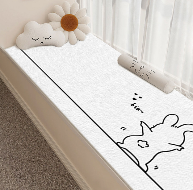 Ins fresco dormitorio cama manta hogar gran área gato-como alfombra de dibujos animados de Cachemira-como la ventana de la Bahía sala de estar mat