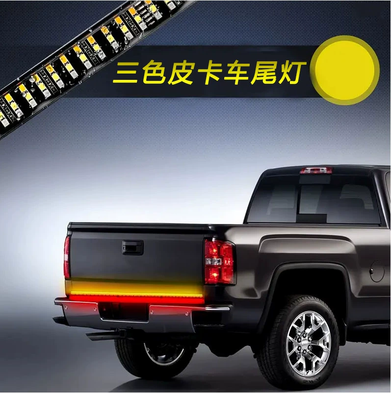 Фонарь пикапа с задней силиконовой лампой с световой полосой LED 60 дюймов трехцветный стоп-сигнал обратного поворота