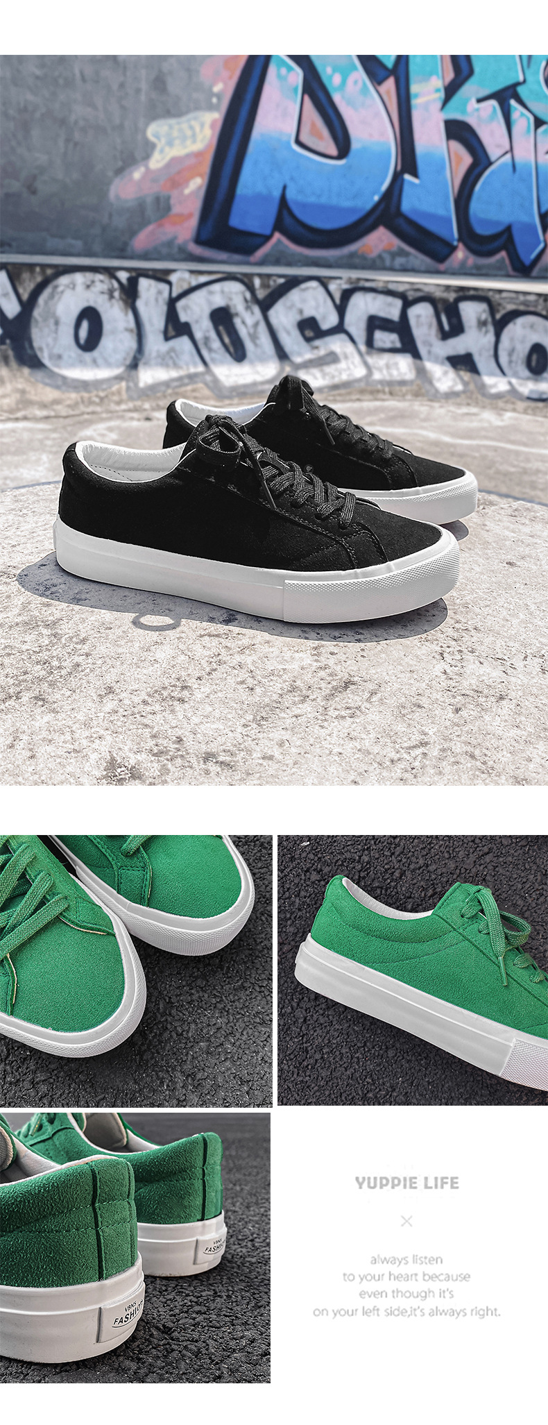 Baskets de skateboard en toile pour couple résistantes à l'usure_voghion.com