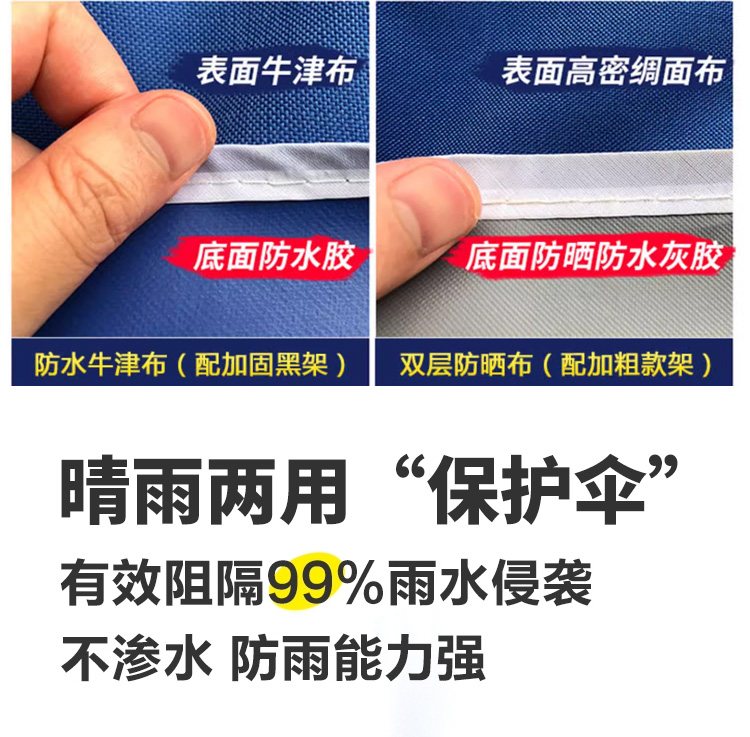Outdoor Advertising Four Leg Tent Umbrella Folding Canopy Telescopic Awning Canopy Stall Four Corner Large Umbrella