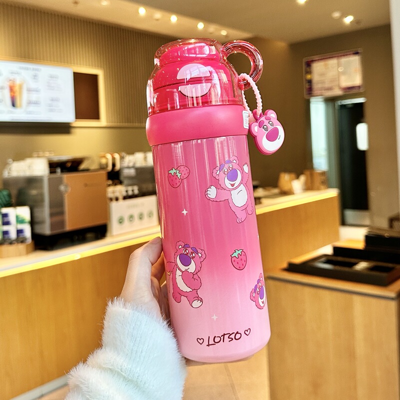 hellokitty水杯儿童保温杯女学生可爱316不锈钢便携双饮杯大容量|undefined