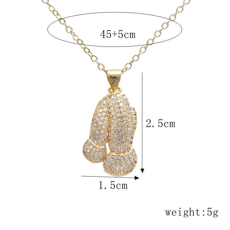 Fashion Key Lightning Copper Necklace Inlay Zircon Copper Necklaces