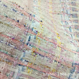 新款 粗纺 小香风外套布料 粉色 温柔气质款 亲子装连衣裙面料