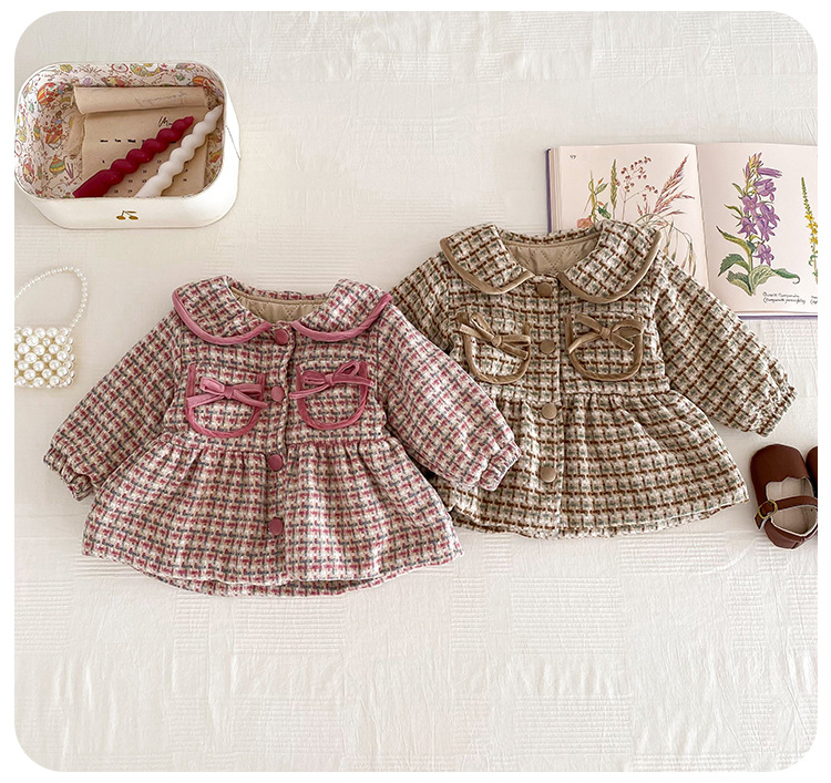 Princess Plaid Polyester Girls Outerwear display picture 1