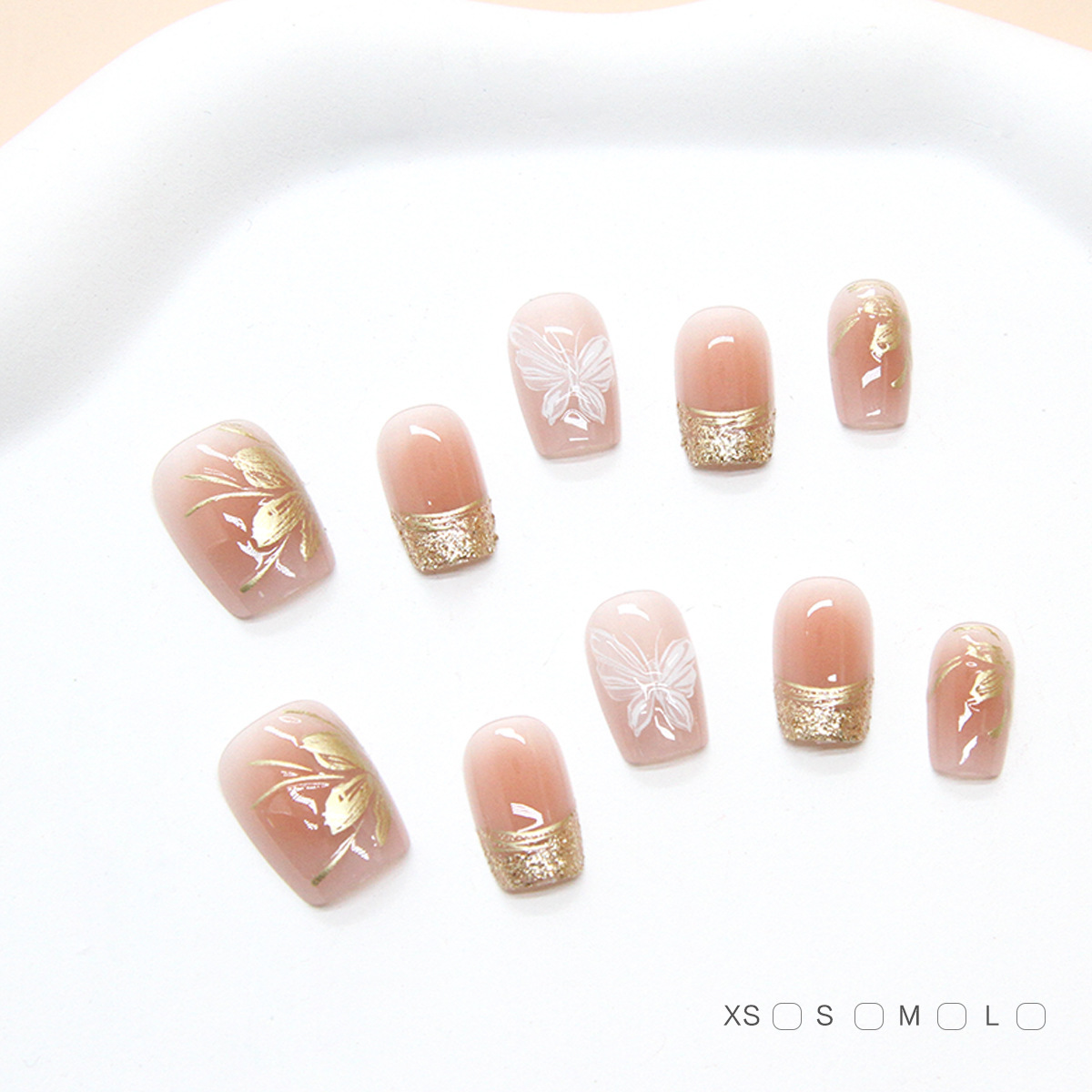 Uñas postizas removibles hechas a mano con forma de ojo de gato, manicura, uñas cortas de Ballet, tamaño dividido, uñas usables, 10 piezas, venta al por mayor