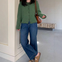 窄版四面弹直筒牛仔裤女小个子25秋冬新款百搭显瘦九分裤G100503