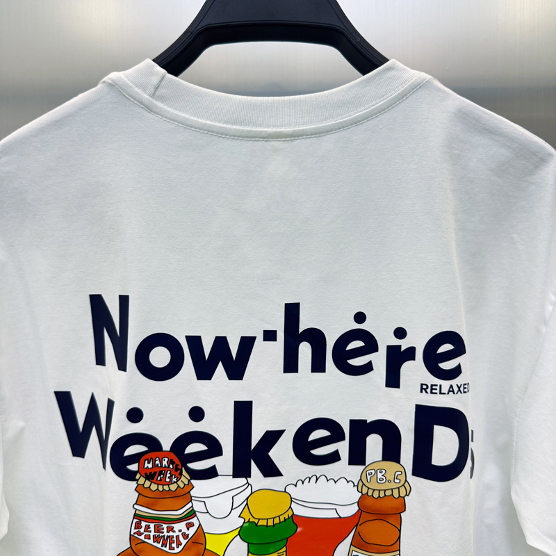Herr t-shirt med cartoon tryck och lös passform streetwear_voghion.com