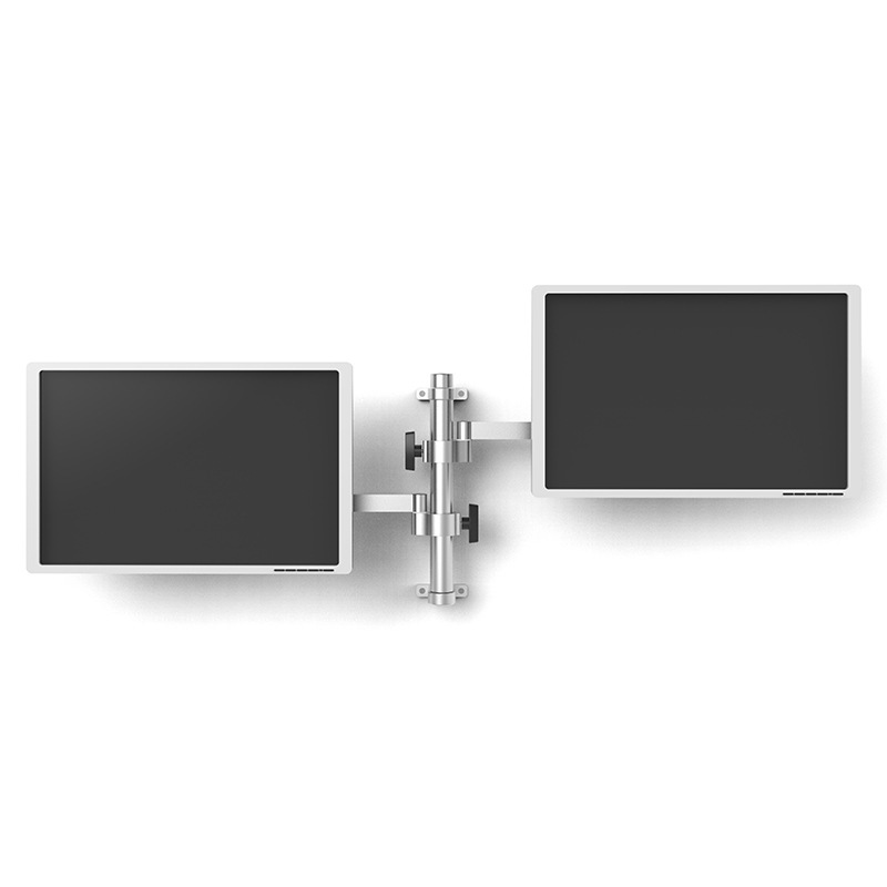 Haoxiong Wall-Mounted Dual-Screen Monitor Stand Aluminum Alloy Industrial Equipment Tablet Computer Rotating Telescopic Laptop
