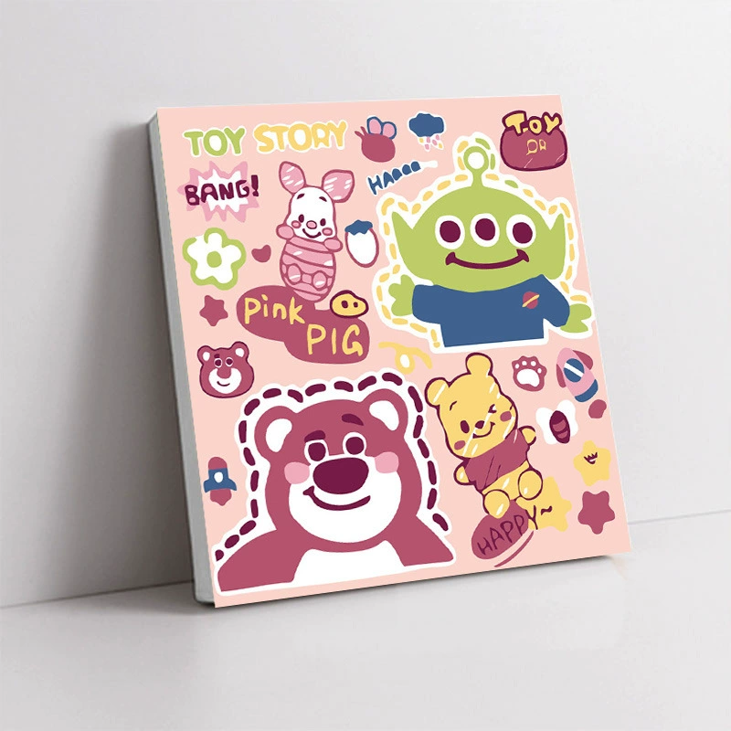 Handmade Acrylic Canvas Art Print, Square 20×20 / 30×30 cm, Sealed Backing, Giftable Designs