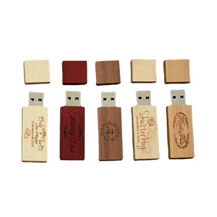 Квадратный деревянный USB флеш-накопитель, на заказ, 4–128 ГБ, с опциональной деревянной коробкой