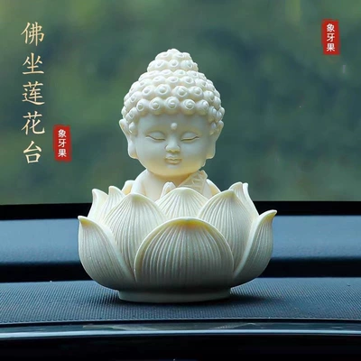Car ornaments, Fruit Small Buddha New - white-ivory-fruit-buddha