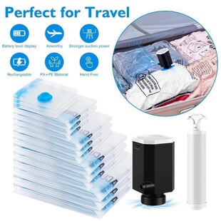 Travel Vacuum Storage Bags with Cords Electric Pump8-18P