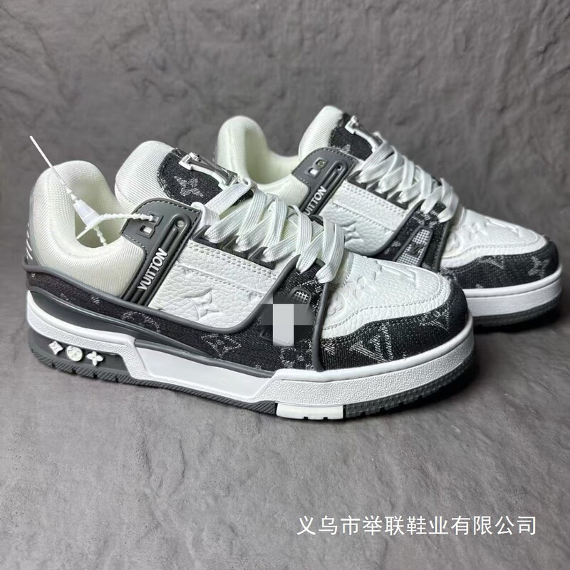 In-Stock Cross-Border Foreign Trade Lujia Trainer White Cement Denim Blue Fashion Casual Sports Couple Sneakers for Men and Women