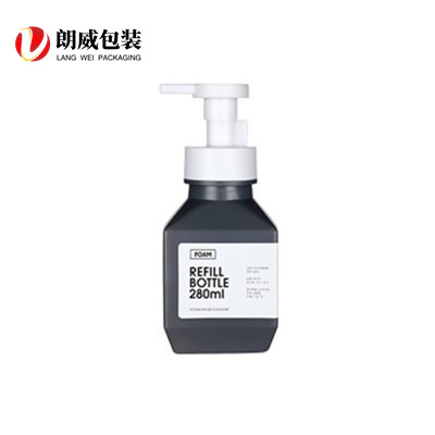 HDPE botella de espuma cuadrada desinfectante de manos botella de gel de ducha botella cosmética botella de espuma de limpieza