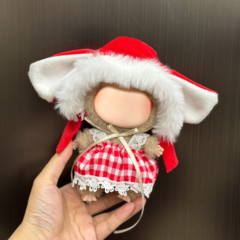 仅衣服适用labu娃衣17cm拉布衣服盲盒挂件一二代搪胶毛绒公仔着替|undefined