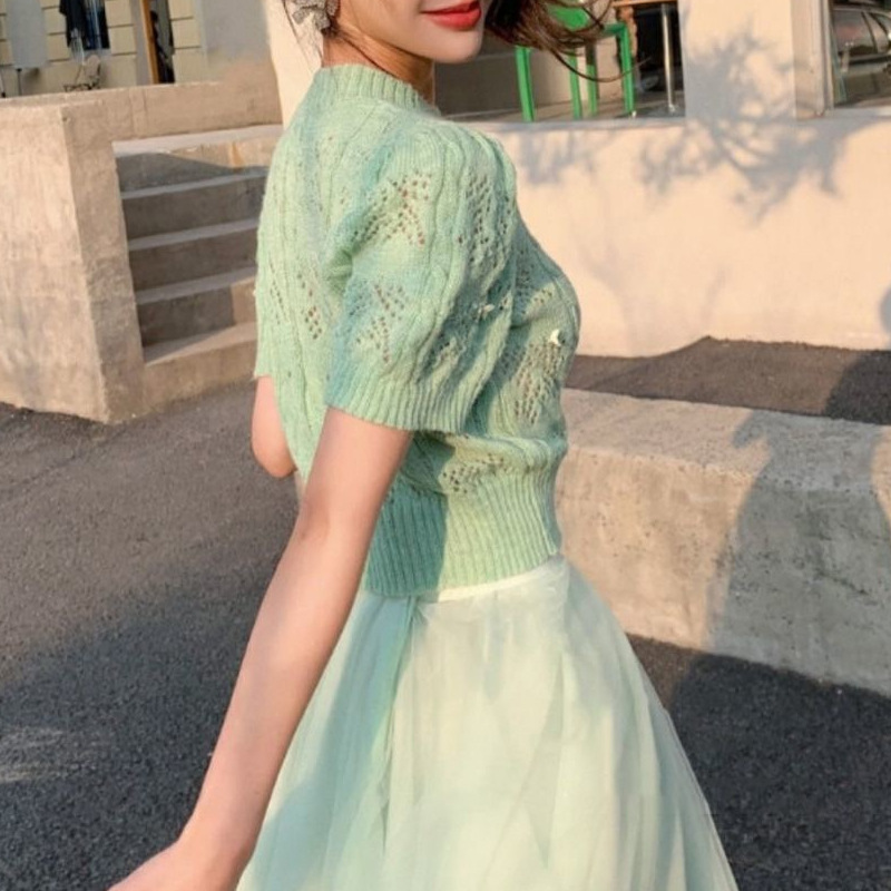 Title 11, Womens Summer Wear Single Pink Knitwear Short ...